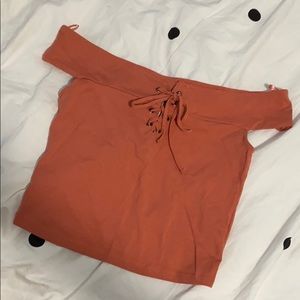 Orange crop top